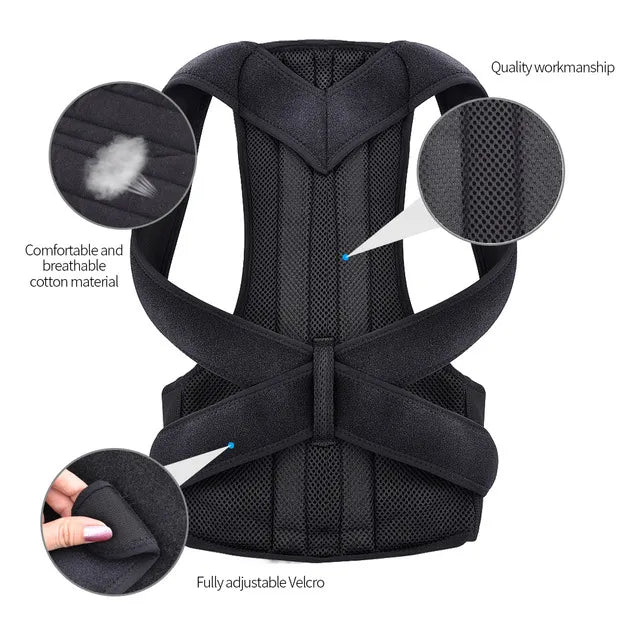Cinturón corrector de postura ergonómico y ajustable para uso diario y mejora de la salud.