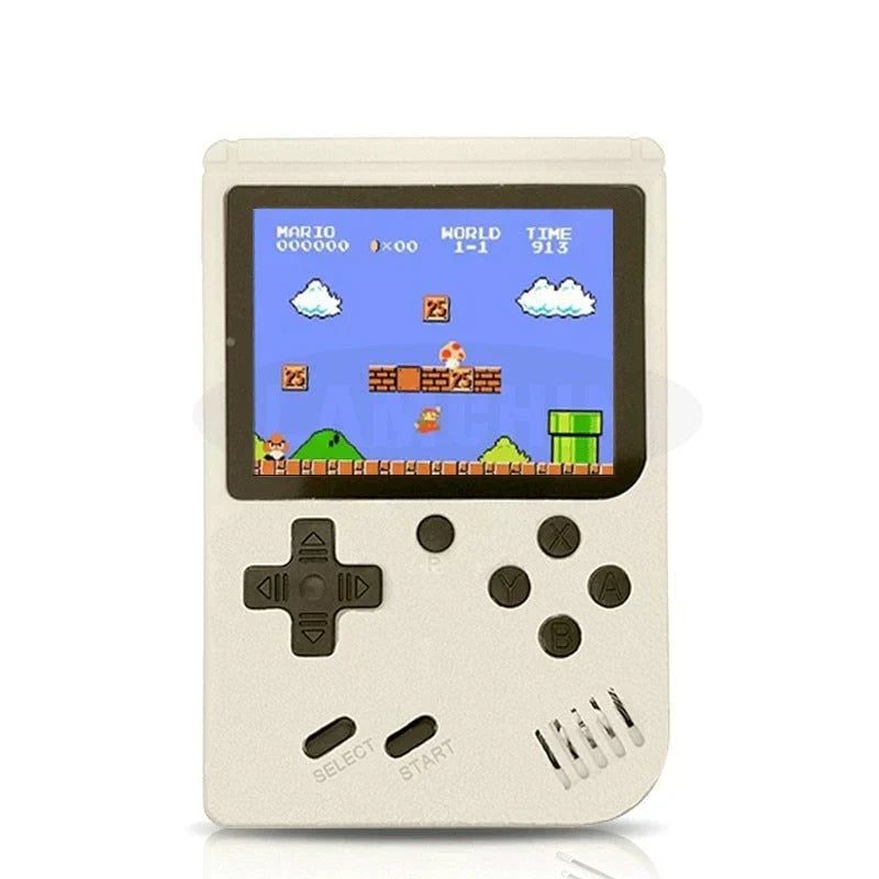 Detalle de los botones y D-pad de la consola retro 400 en 1, control preciso para tus juegos favoritos.