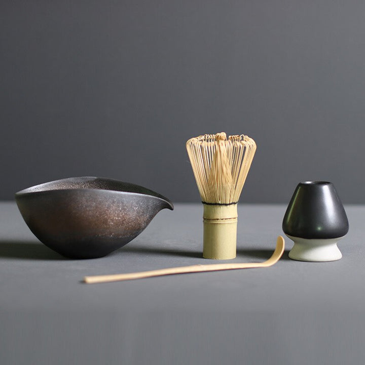 Ceremonia del té matcha completa: bowl, batidor, cuchara. Disfruta una bebida única en tu cocina.