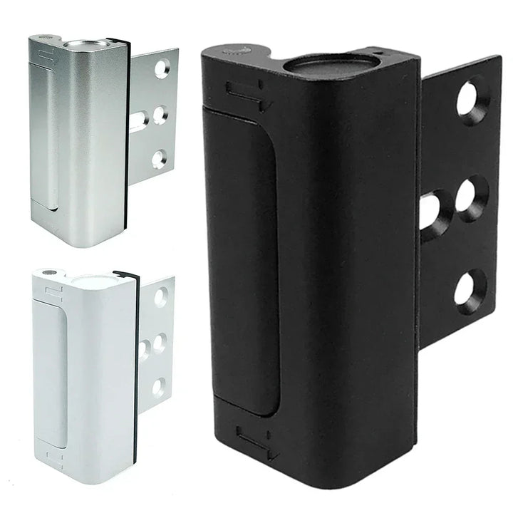 Pestillo de seguridad cromado para puertas, añade un refuerzo extra y protección antirrobo.