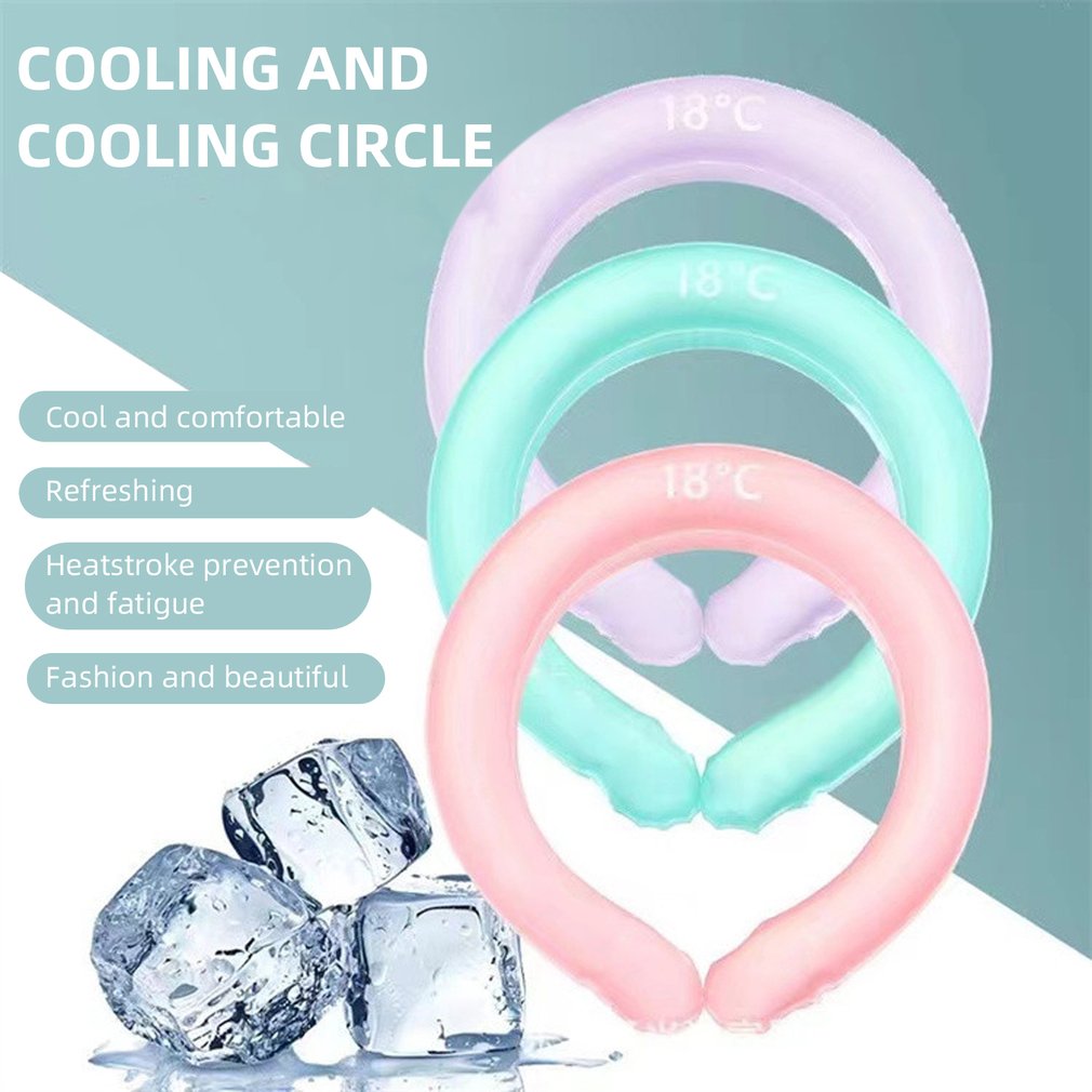 Solución portátil para el calor, anillo refrescante para el cuello. Sin batería, reutilizable, máxima frescura.