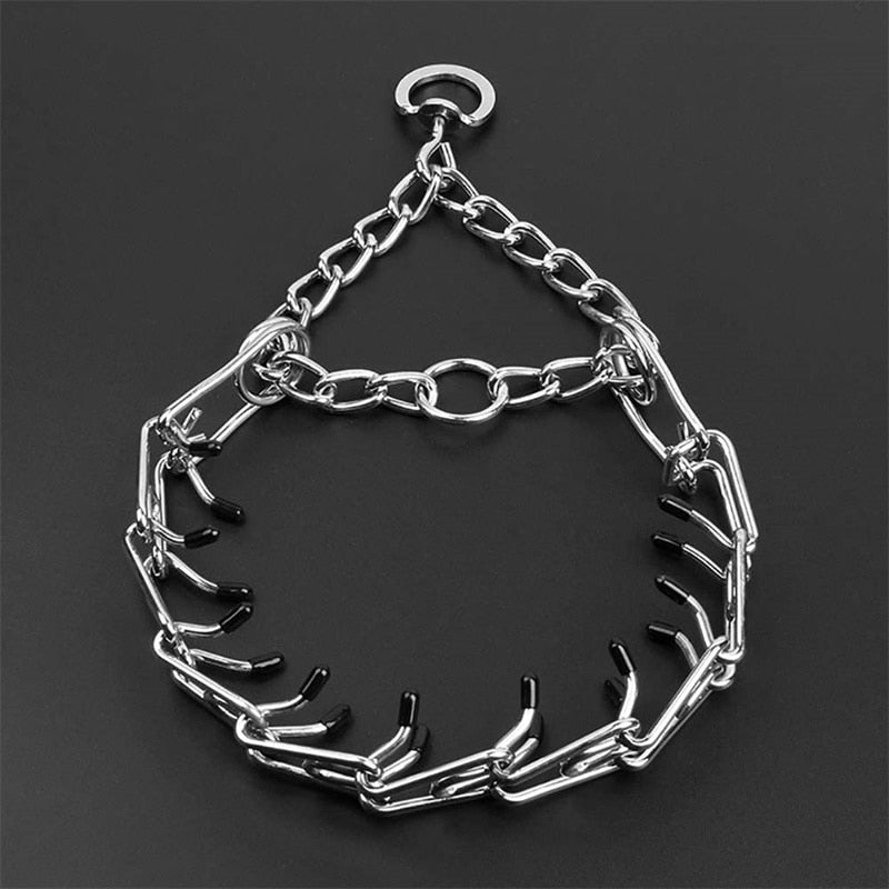 Collar de púas antitirones para perros, ideal adiestramiento y control durante el paseo. Seguridad canina.