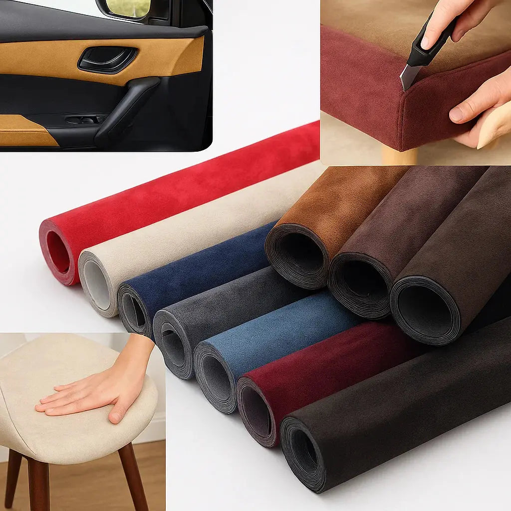 Revestimiento autoadhesivo para renovación interior de muebles y coches. Fácil aplicación, resistente al agua y UV, ideal bricolaje.