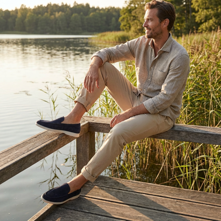Zapatos mocasines hombre cómodos sin cordones, ideales para vestuario casual y confort duradero.