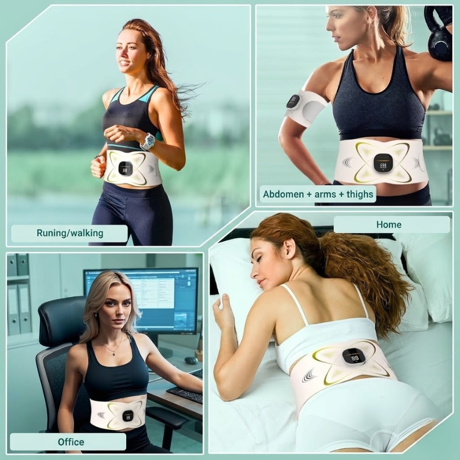 Cinturón de fisioterapia ThermaCore con tecnología EMS y calor para recuperación muscular profunda.