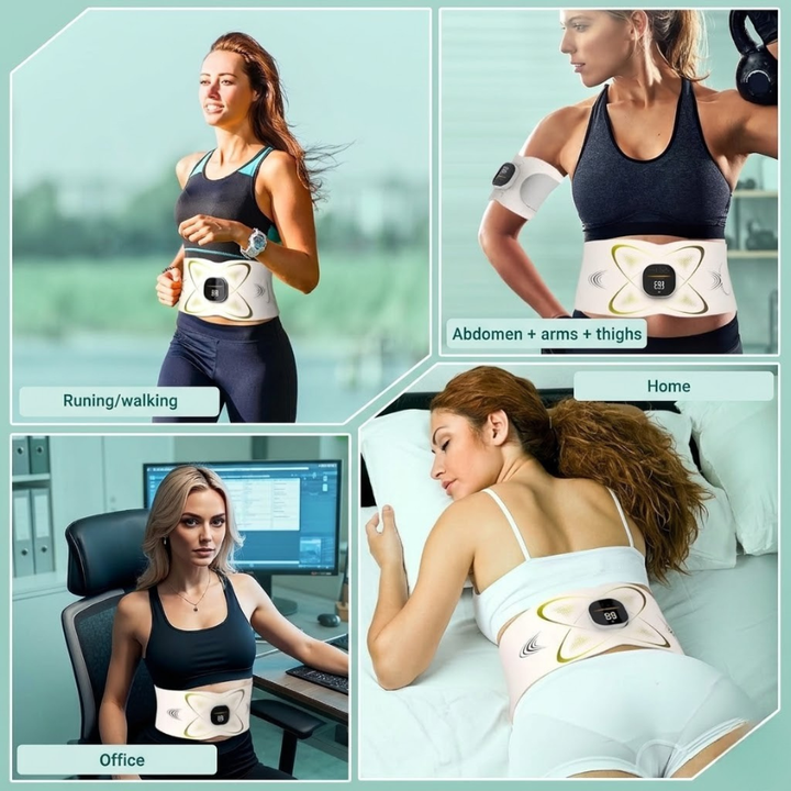Cinturón de fisioterapia ThermaCore con tecnología EMS y calor para recuperación muscular profunda.