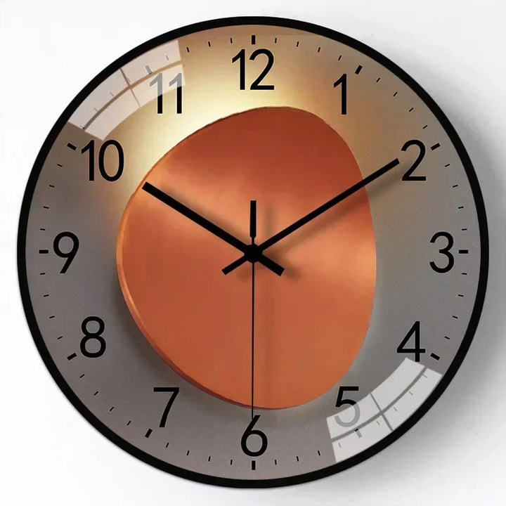 Reloj de pared clásico para oficina, silencioso y funcional, mejora el ambiente laboral sin distracciones.