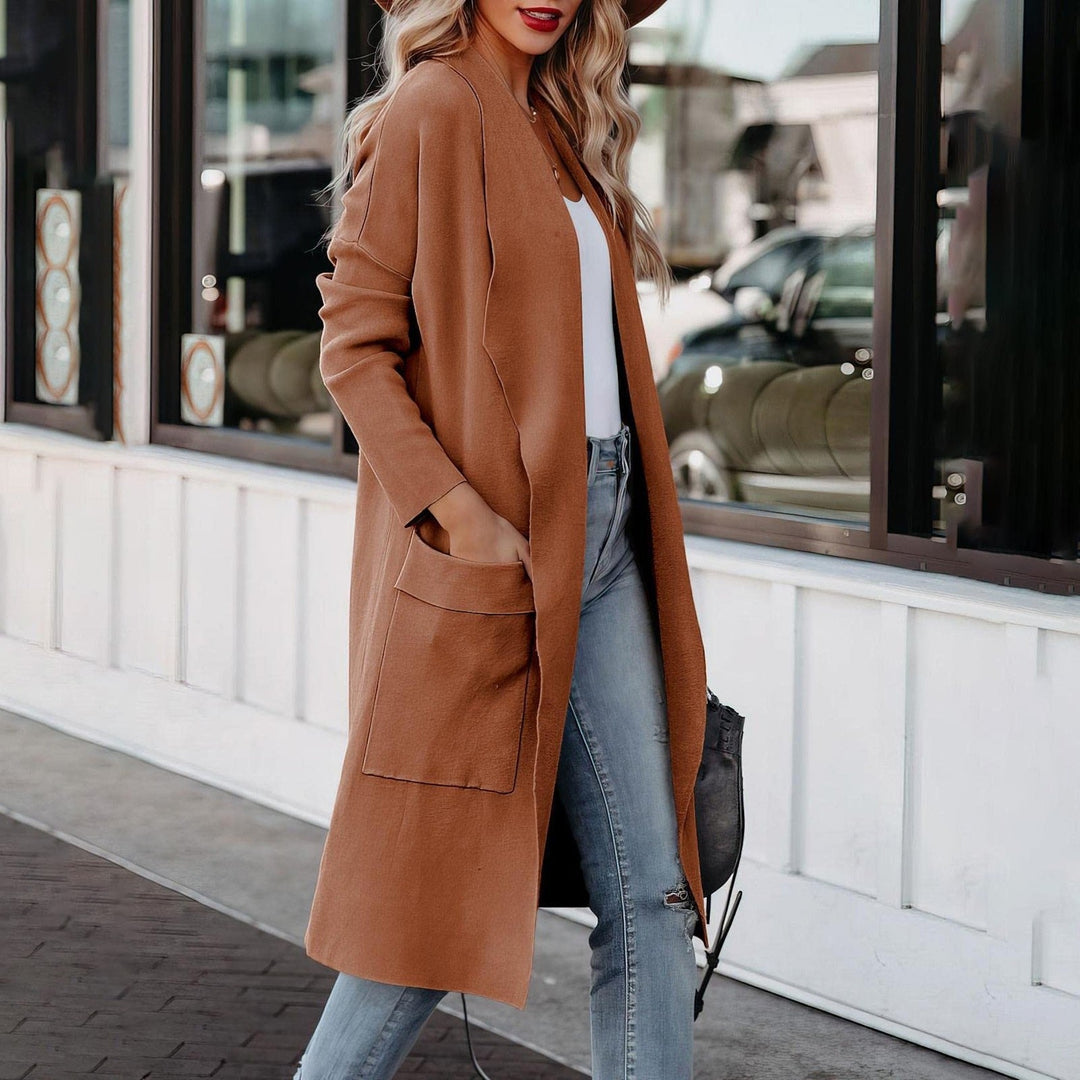 Chaqueta de punto elegante para mujer. Estilo casual y cómoda, perfecta para otoño e invierno.