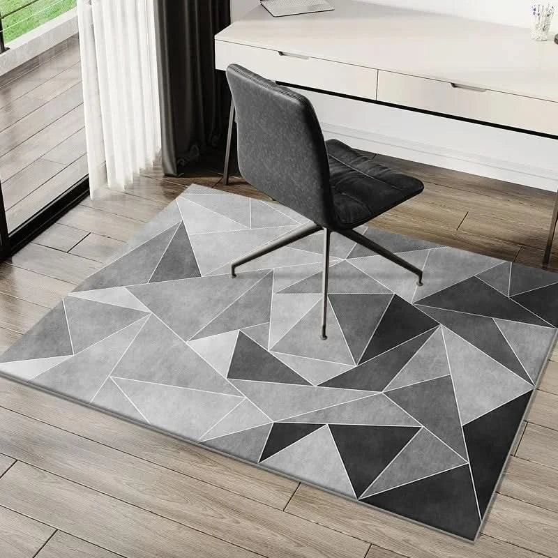 Alfombrilla de terciopelo suave para oficina, protege el suelo y mejora la movilidad de la silla.