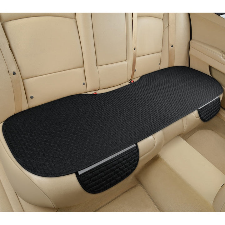 Funda antideslizante de lino para asiento de coche, universal y compatible con vehículos.