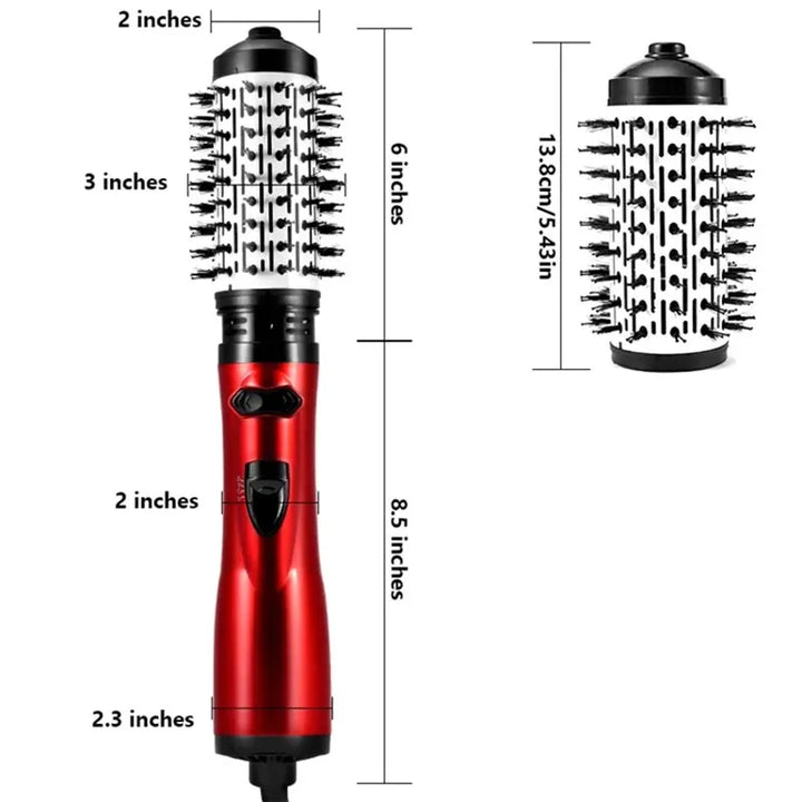 Cepillo secador rotatorio profesional 3 en 1 para el cabello. Alisa, riza y da volumen con tecnología antiestática.