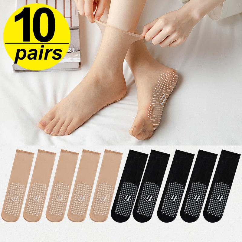 Calcetines de poliéster ultrafinos, suaves y cómodos para mujer, prácticamente invisibles bajo cualquier zapato.