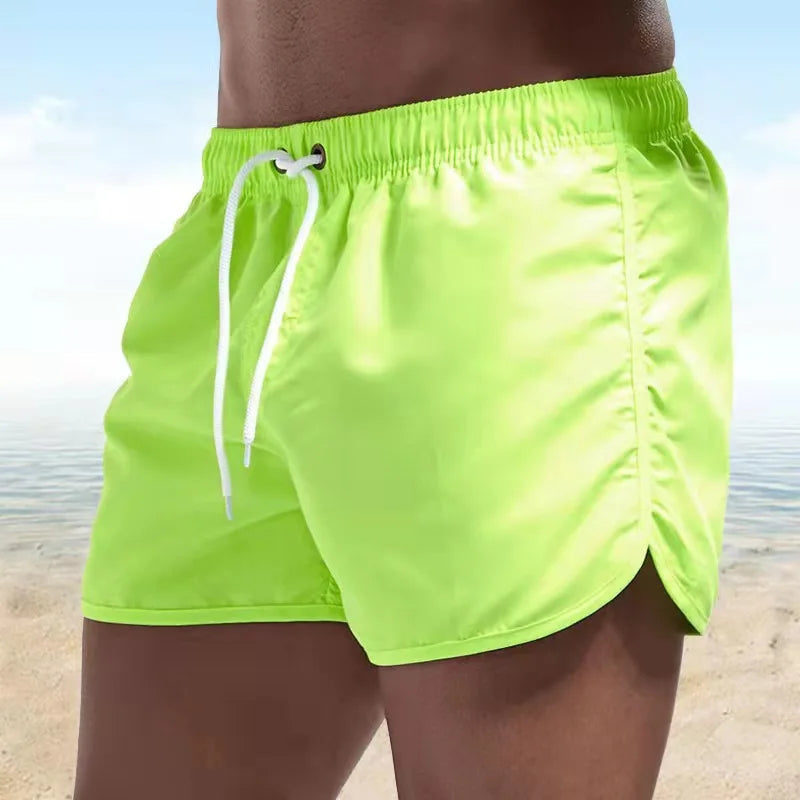 Shorts de playa hombre para surf y deportes acuáticos, secado rápido. Moda veraniega.