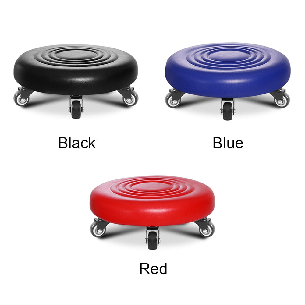 Asiento de cuero PU acolchado de taburete ergonómico, ajustable en altura para mayor confort.