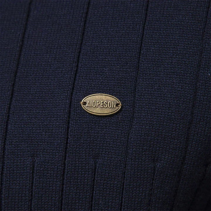 Suéter de hombre cómodo con cremallera, ropa masculina casual para invierno, estilo moderno.