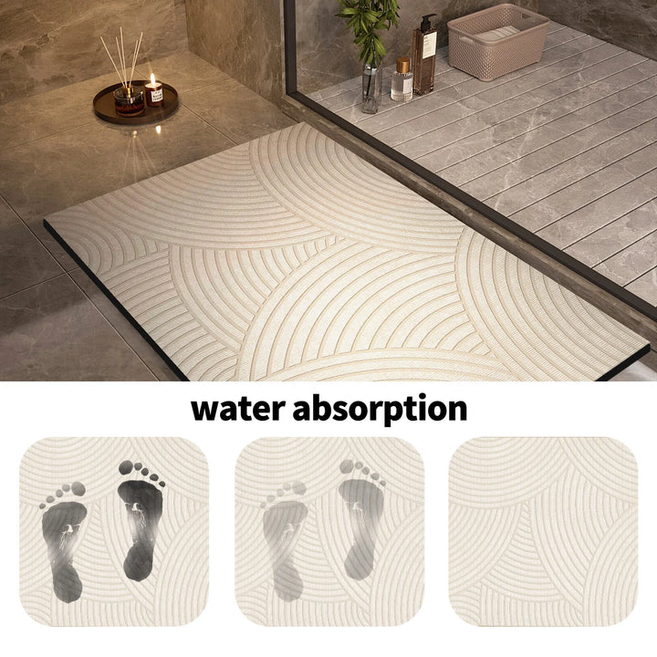 Alfombra de baño de secado rápido, absorbe el agua eficazmente, mantiene el suelo seco.