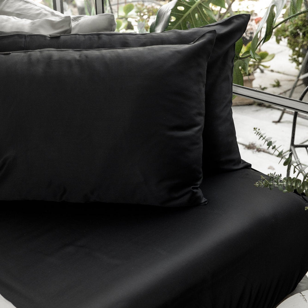 Set de fundas de almohada, bambú y lyocell satén, refrescante para un descanso.