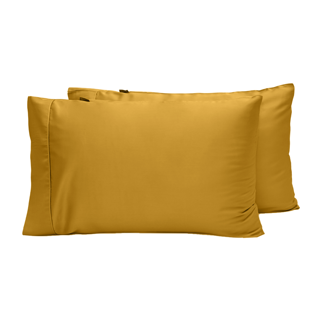 Fundas de almohada de bambú y lyocell satén, sostenibles y frescas.