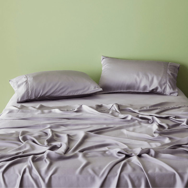 Lujosas fundas de almohada de lyocell bambú, satén refrescante.