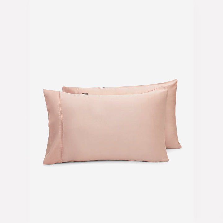 Juego de fundas de almohada de satén de bambú lyocell, fresco y suave.