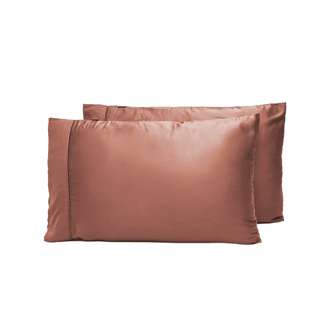 Fundas de almohada hipoalergénicas, satén de bambú lyocell.