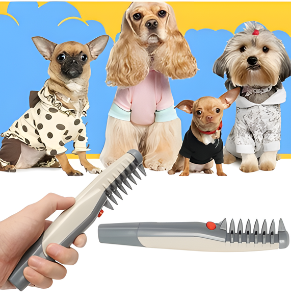 Recortador de Pelo Cuddle Soft en acción, proporcionando un aseo cómodo y sin estrés para perros y gatos.