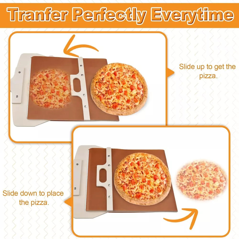 Utensilio de cocina: pala deslizante de madera para pizza, ideal para hornear y mover pizzas grandes.