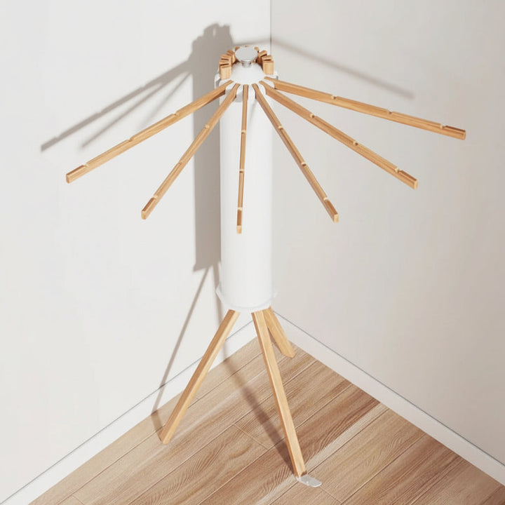Tendedero plegable de metal para ropa interior, portátil, ideal para secado eficiente en cualquier hogar moderno.