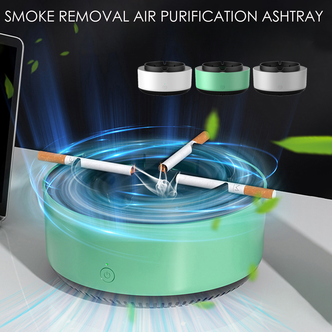 Cenicero con ventiladores silenciosos, purifica el aire de humo de tabaco en casa u oficina.