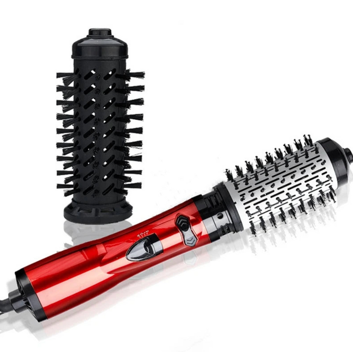 Versátil cepillo rotatorio 3 en 1: secador de pelo, alisador y rizador para un cabello con volumen y brillo.