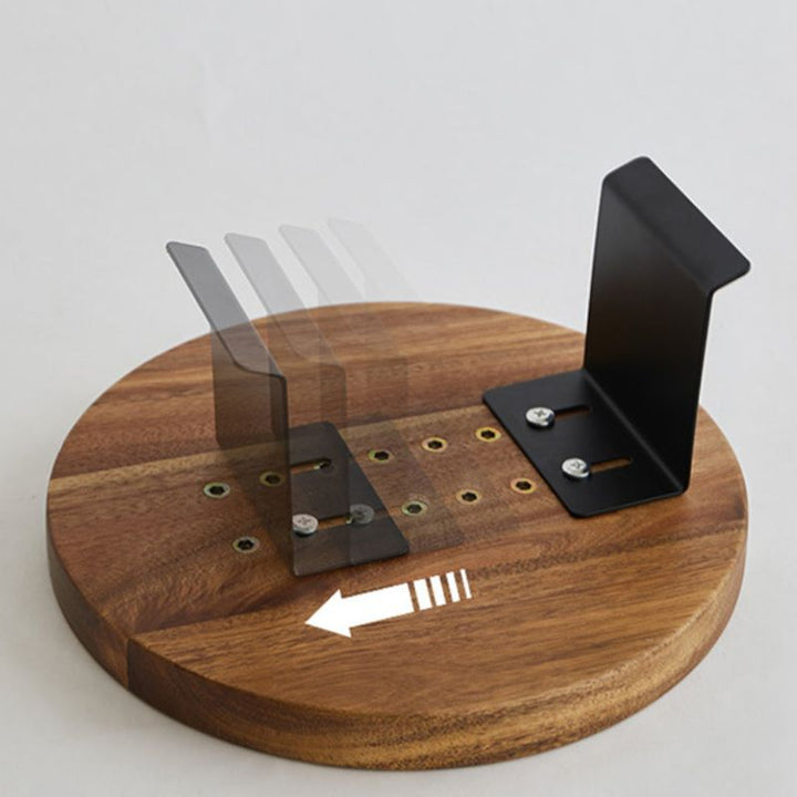 Accesorio de decoración hogar: mesa bandeja clip para reposabrazos, nogal, funcional y moderna.