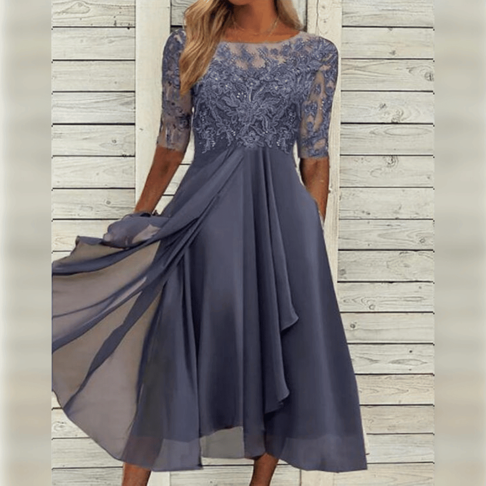 Moda verano: Vestido maxi asimétrico fluido para mujer, cómodo y con movimiento.