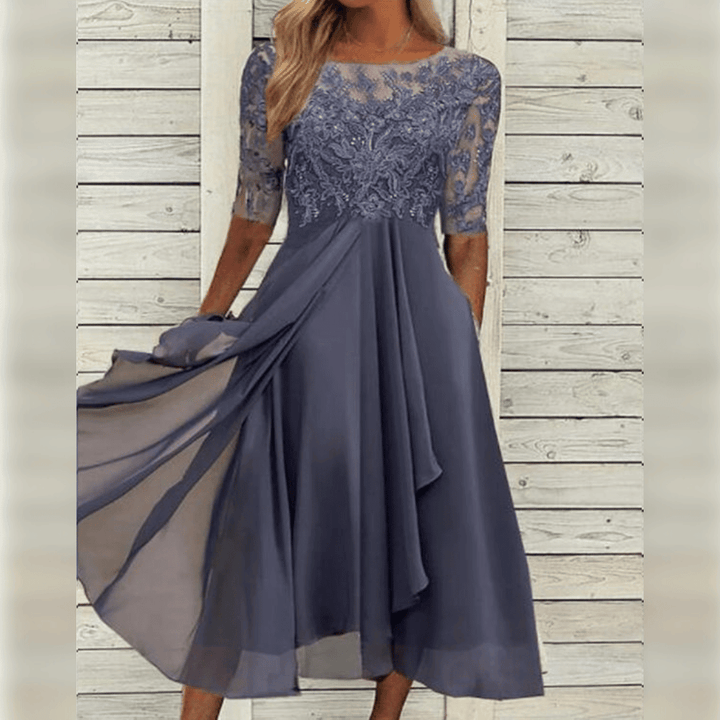 Moda verano: Vestido maxi asimétrico fluido para mujer, cómodo y con movimiento.