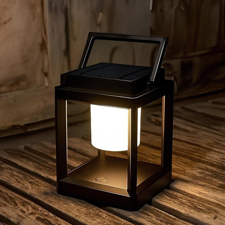 Lámpara solar exterior, resistente a la intemperie, con diferentes modos de luz para jardín y camping.