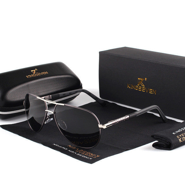Gafas de sol hombre estilo aviador con lentes polarizadas UV400. Ideales para protección solar y claridad visual.