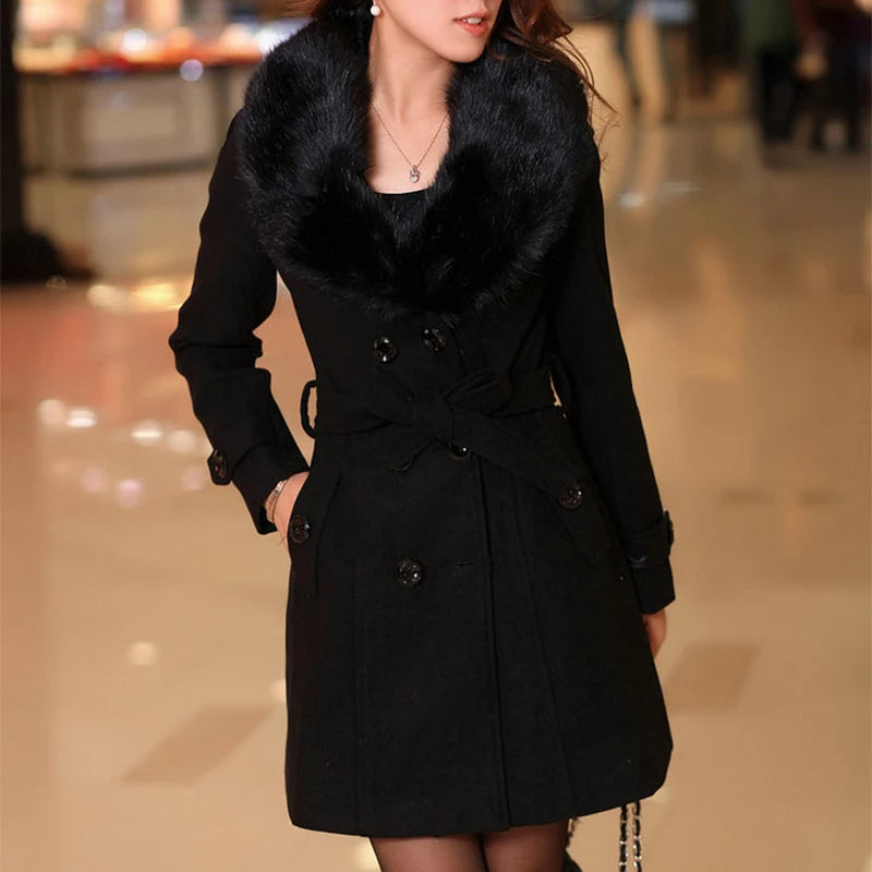 Abrigo largo mujer, diseño elegante y sofisticado. Ideal para otoño e invierno abrigador.