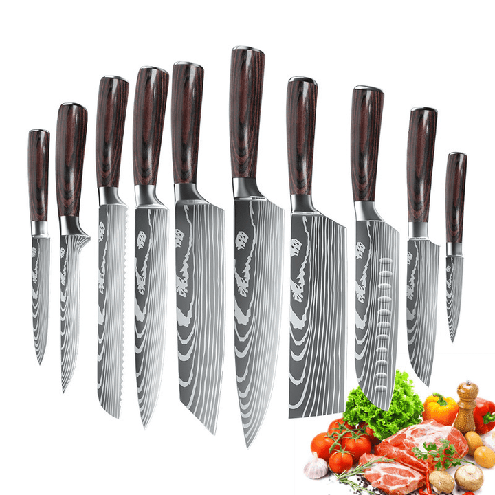 Variedad de cuchillos de cocina profesionales. Acero inoxidable, ideales para cualquier chef.