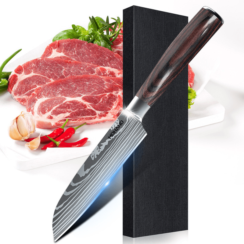 Cuchillo de chef elegante y duradero. Ideal para cocineros, garantiza un corte preciso en la cocina.