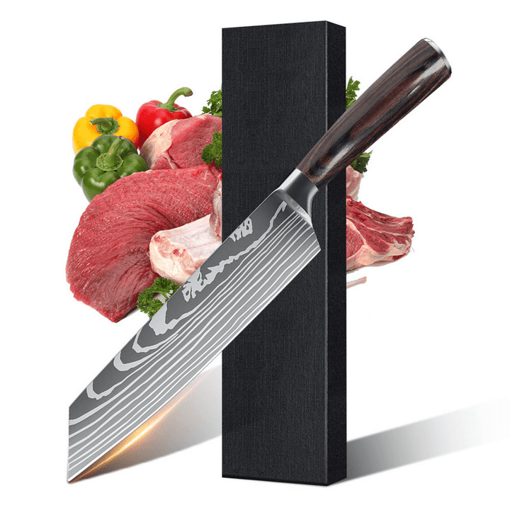 Mango ergonómico de cuchillo de cocina profesional. Confort y precisión para el chef experto.