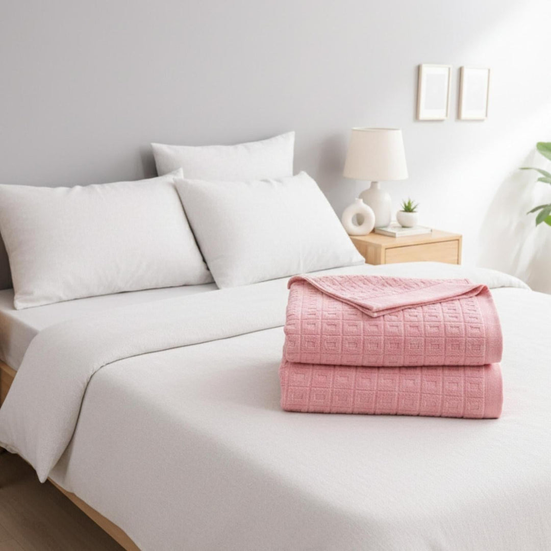 Colcha de algodón lavable, ligera y transpirable. Manta fresca y decorativa para disfrutar en verano.
