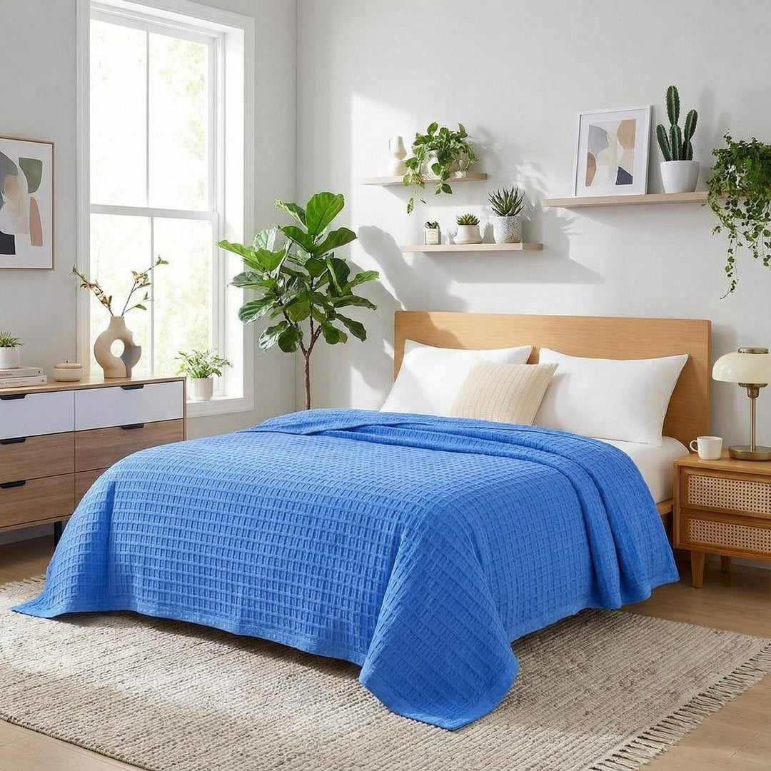 Colcha de algodón para verano, diseño ligero y transpirable. Manta decorativa y fresca para cualquier hogar.