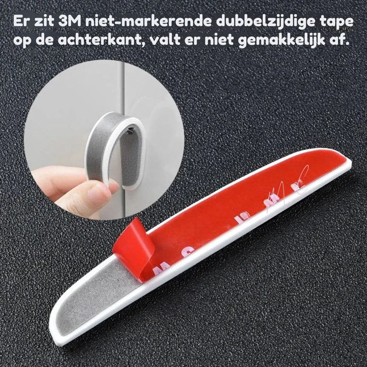 Accesorios coche: tiras antiarañazos para proteger las puertas y parachoques del vehículo. Kit universal de 4 piezas.