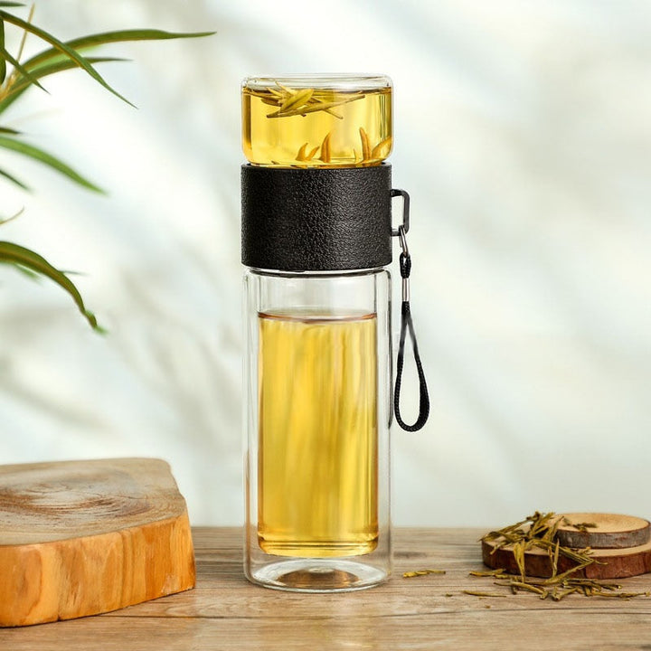 Termo ecológico de té y café, aislado, de doble pared de acero inoxidable para viaje, mantiene bebidas calientes.