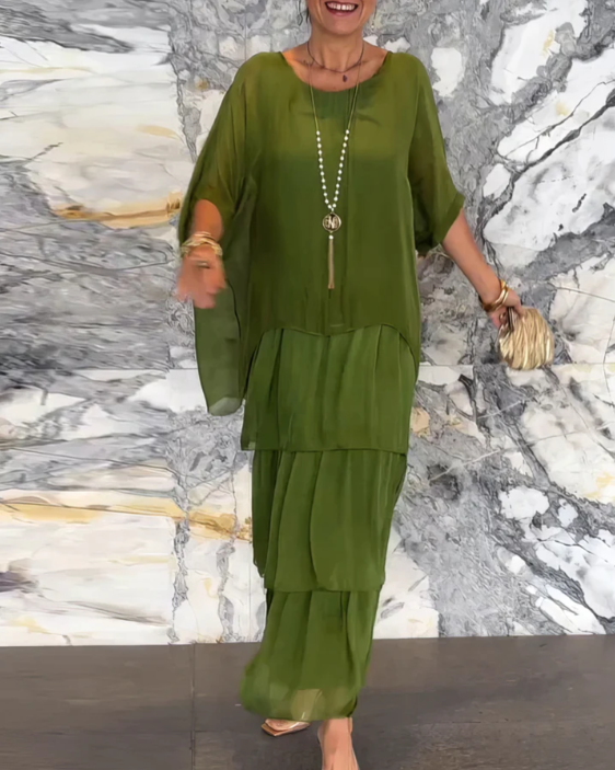 Ropa femenina cómoda y versátil: vestido maxi para fiesta o casual.