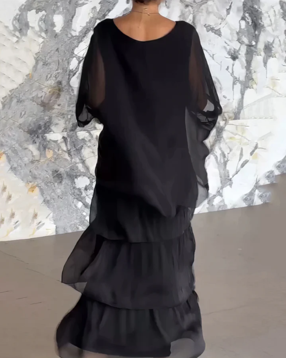 Vestido maxi de primavera, diseño elegante y ajuste cómodo para mujer.