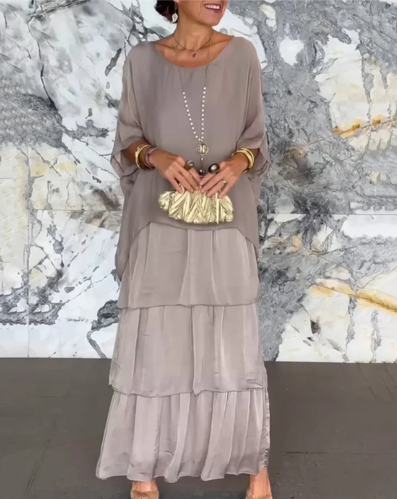 Vestido elegante para mujer, corte maxi fluido para máxima comodidad.