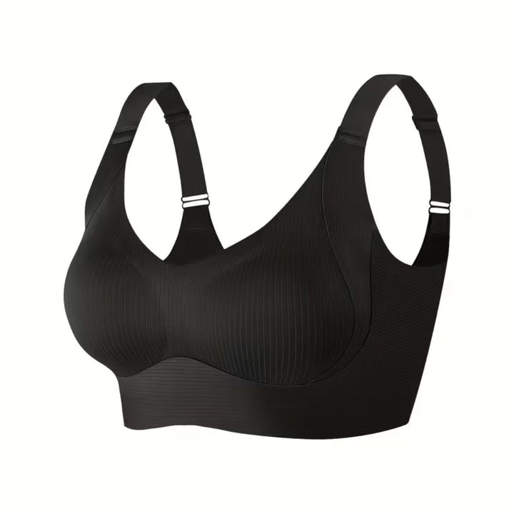 Brasier sin aros con soporte superior, ideal para mujer. Espalda ancha para mayor sujeción.