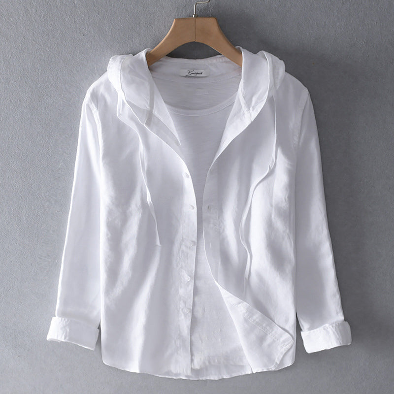 Blusa de mujer a rayas, ligera y cómoda, con capucha y botones. Estilo casual ideal para cualquier estación.