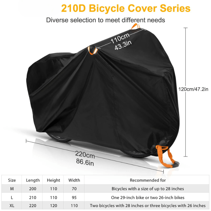 Funda impermeable para bicicleta con alta visibilidad. Protección UV y anti-viento. Cubierta segura para tu bici.