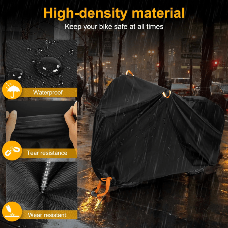 Accesorio de bicicleta: Funda impermeable y anti-viento. Cubierta protectora para almacenamiento exterior. Protección UV.